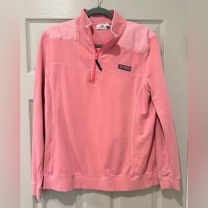 Vineyard Vines Woman’s Salmon Quarter Zip Size M